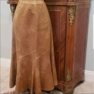 Lucien-Pellat Leather Maxi Skirt